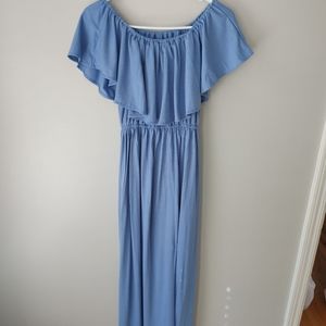 Dusty Blue Maxi Dress Small